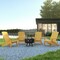 Flash Furniture 4 Yellow Adirondack Chairs-Star & Moon Fire Pit JJ-C145014-32D-YLW-GG - alternate 1